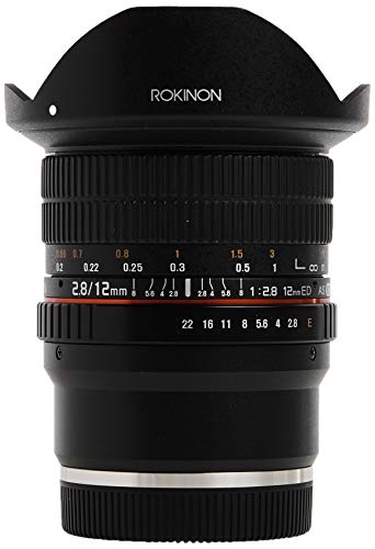 Rokinon 12mm F2.8 Ultra Wide Fisheye Lens for Sony E Mount Interchangeable Lens Cameras (NEX) - Full Frame Compatible