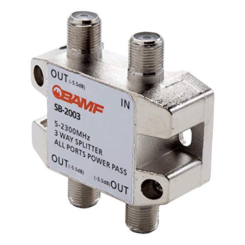 BAMF 3-Way Coax Cable Splitter Bi-Directional MoCA 5-2300MHz