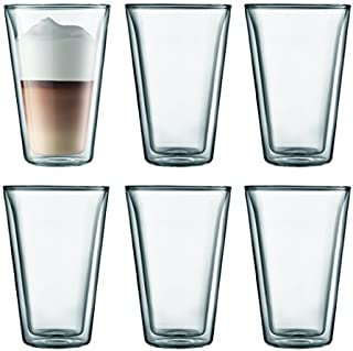 Bodum Canteen Double Wall Insulated Glasses, 13.5 Ounce, Chrome