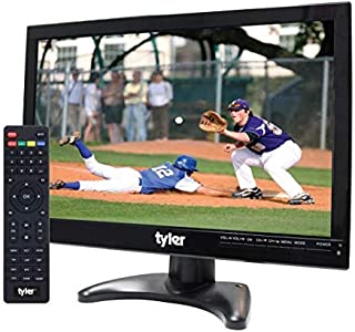 Tyler 14 Portable TV LCD Monitor 1080P Rechargeable Lithium Battery Operated, 3 Antenna, HDMI, SD, USB, RCA, FM Radio, Digital Tuner, AV Inputs, AC/DC, TV Stand and Remote Control For Kids Car Travel