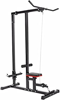 XtremepowerUS LAT Machine Indoor Sports Body LAT Pull Down Machine Home Gym Low Bar Cable Fitness Training Weigh