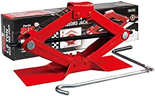 BIG RED T10152 Torin Steel Scissor Lift Jack Car Kit, 1.5 Ton (3,000 lb) Capacity, Red