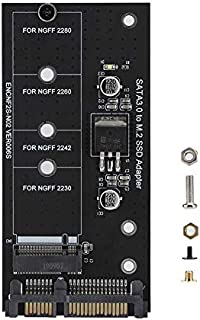 Wendry Riser Card,M.2 NGFF SSD to SATA 22PIN Hard Drive Disk Stable Performance Adapter Riser Card,High Power LDO Voltage Stabilizing Control Chip