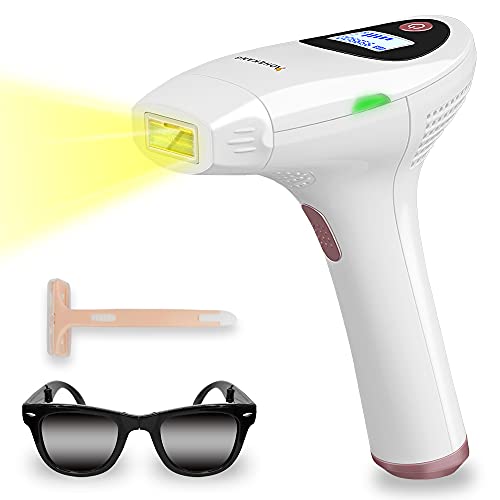 AOHEKANG IPL Hair Removal device with FDA Certification of US, SAFEST Laser Hair Removal, Facial Hair Removal for Women with 999900 Flashes, at Home PERMANENT Hair Removal for Face lip Armpit Bikini