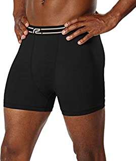 R-Gear Men's 3-Inch Performance Boxer Briefs (Pack of 2) for Working Out, Running, Everyday Use | DuraStrength, Black, L