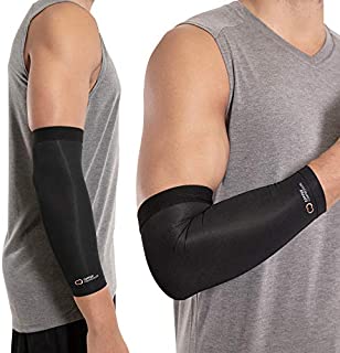 Copper Compression Recovery Elbow Sleeve - Guaranteed Highest Copper Content Elbow Brace for Tendonitis, Golfers or Tennis Elbow, Arthritis. Elbow Support Arm Sleeves Fit for Men and Women (Medium)