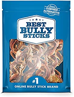 Best Bully Sticks Premium 10-to-12-inch Curly Bully Sticks (12 Pack) - Made of All-Natural, Free-Range, Grass-Fed Beef - Promotes Dental Health