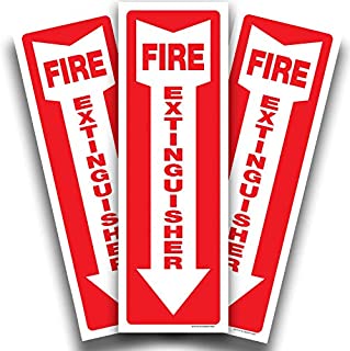 Fire Extinguisher Signs Stickers  3 Pack 4x12 Inch  Premium Self-Adhesive Vinyl Decal, Laminated for Ultimate UV, Weather, Scratch, Water & Fade Resistance, Indoor & Outdoor