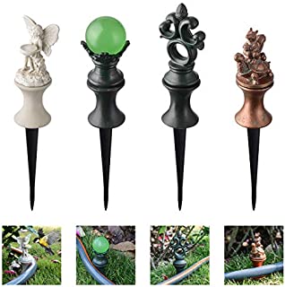 XCSOURCE Garden Hose Guide Stake Garden Gard Hose Spike Lawn Hose Support Spike Plant Saver Tool for Garden Lawn Yard Antique Metal Hose Guard Stakes, 4PCS