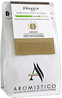 AROMISTICO | Intense Crema Light Blonde Roast | Premium Italian GROUND COFFEE | VENEZIA BLEND | FRAGRANT, SWEET & BERRY-LIKE Cafetiere / French Press, Filter, Pour Over, Drip, Moka Pot, Aeropress