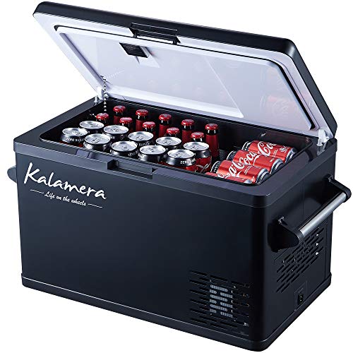 Kalamera 37-Quart Portable Refrigerator - Portable Fridge for Car - 12V Compact Car Fridge - Outdoor Travel Mini Refrigerator for Camping - AC and DC Portable Freezer - Small Portable Mini RV Fridge