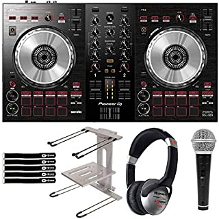 Pioneer DDJ-SB3 Serato DJ Built In Mixer Controller w Software Laptop Stand Pack