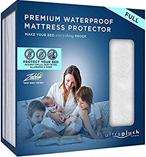 UltraPlush Full Waterproof Mattress Protector - Bedwetting, Mites, Bed Bug Cover