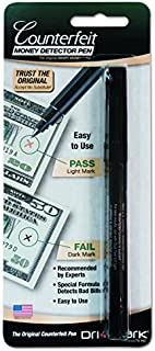 Dri-Mark 351B1 Smart Money Counterfeit Bill Detector Pen for Use w/U.S. Currency