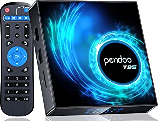 pendoo Android 10.0 TV Box, T95 Android TV Box 4GB RAM 32GB ROM Allwinner H616 Quad-core 64bit, Support 2.4G/5GHz Dual WiFi Bluetooth 6K/4K Ultra HD/ 3D/ H.265 Android Box