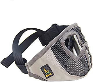 Short Snout Dog Muzzles - Adjustable Breathable Mesh Dog Muzzle with Eyehole for Bulldog Boston Terrier And Short-snouted Breeds to Anti-Biting Barking and Licking Chewing Barking Training Dog Mask
