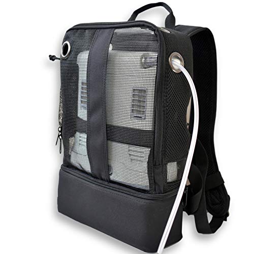 O2TOTES Portable Oxygen Backpack, Fits Inogen One G5, Inogen One G3, Respironics Simply Go Mini, Oxygo, and Caire Units, Black