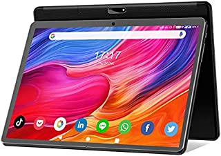 Tablet 10 inch Android 10 Tablet 2021 Latest Update Octa-Core Processor with 32GB Storage, Dual 13MP+5MP Camera, WiFi, Bluetooth, GPS, 128GB Expand Support, IPS Full HD Display (Black)