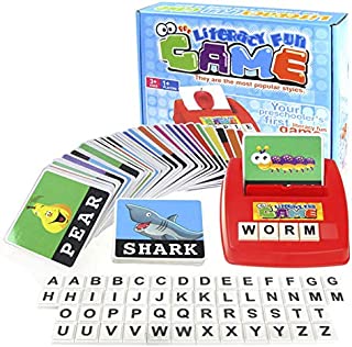 Gifts for 4-5 Year Old Girls, Sight Words Alphabet Flash Cards Learning Spelling Matching Letter Game Preschool Activities Educational Toys for 3-6 Year Old Boys Girls Christmas Xmas Gifts for Kids