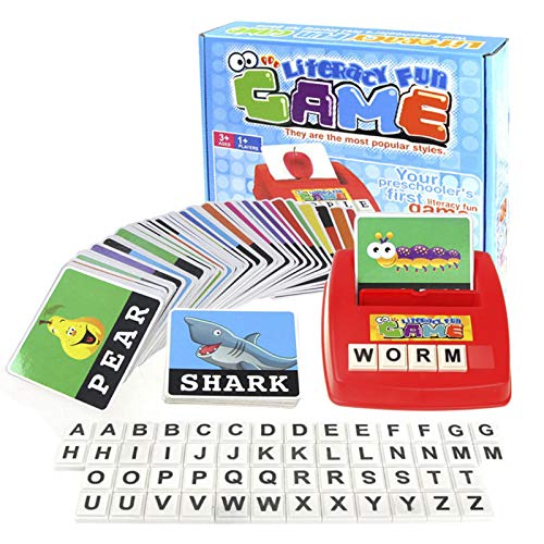 Gifts for 4-5 Year Old Girls, Sight Words Alphabet Flash Cards Learning Spelling Matching Letter Game Preschool Activities Educational Toys for 3-6 Year Old Boys Girls Christmas Xmas Gifts for Kids