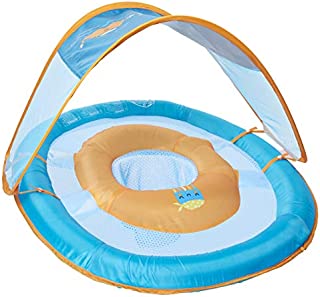 SwimWays 11649 Baby Spring Float Activity Center with Sun Canopy, Green Fish