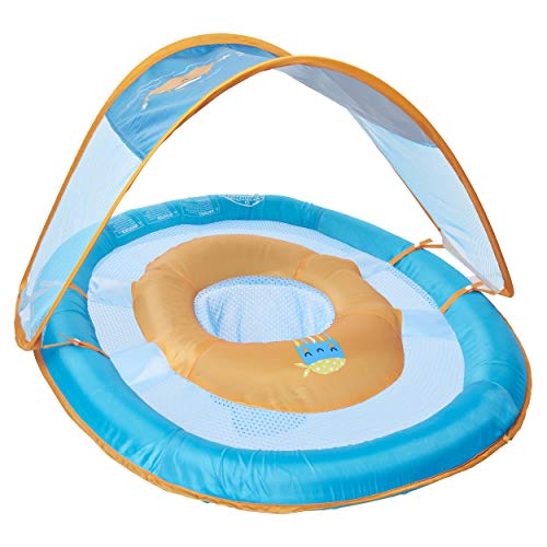 SwimWays 11649 Baby Spring Float Activity Center with Sun Canopy, Green Fish