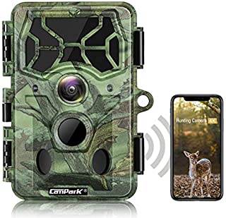 Campark 4K WiFi Trail Camera-30MP Bluetooth Hunting Game Camera with Night Vision Motion Activated Waterproof IP66 for Wildlife Monitoring