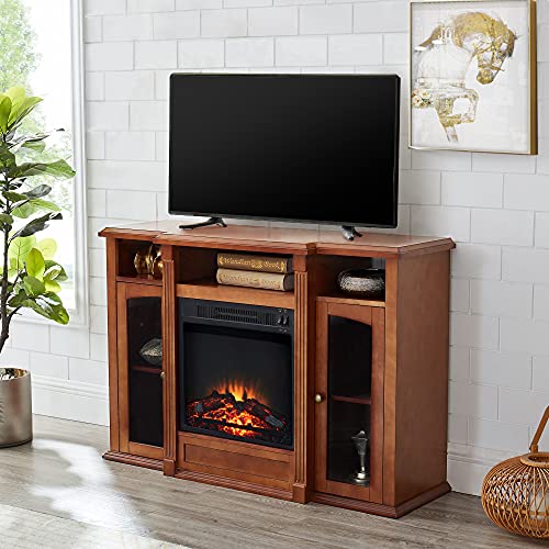 GOOD & GRACIOUS Electric Fireplace TV Stand, Fit up to 55