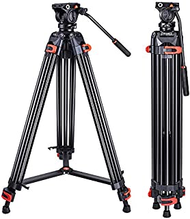 Heavy Duty Tripod Professional Video Tripod Aluminium 72inch with 360 Degree Fluid Head for Canon Nikon DSLR Camcorder Cameras