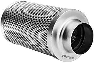 VIVOSUN 4 Inch Air Carbon Filter Odor Control with Australia Virgin Charcoal for Inline Fan, Grow Tent Odor Scrubber, Pre-filter Included, Reversible Flange 4