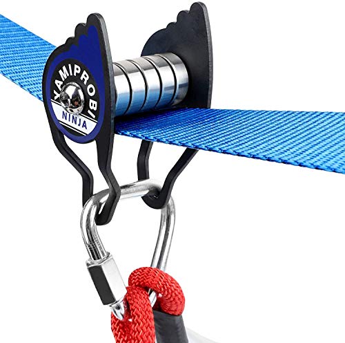 YAMIPROBI Ninja Slider Slackline Pulley - Ninja Warrior Obstacle Course Accessories - Zipline Backyard Accessories for for Kids & Adults a Dynamic Way of American Ninja Warrior Course