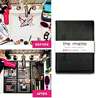 The Matte Make Up Organizer Space Saver turns Bathroom Sink into a Beauty Counter in an Instant-Essential for anyone who has limited bathroom space and is a must have for travel (Standard, Black)