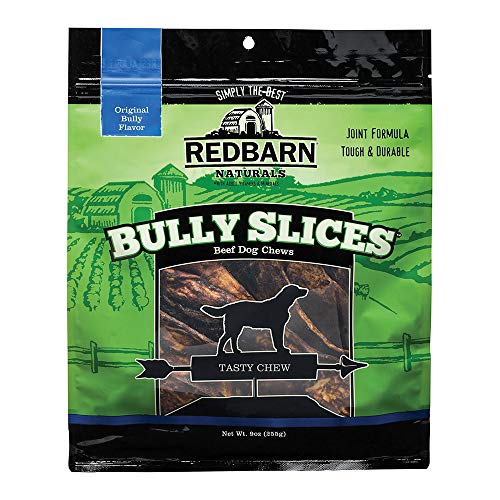 Redbarn Bully Slices for Dogs | Highly Palatable, Long-Lasting Natural Dental Treats with Functional Ingredients, 9 oz. (Pack of 3) - Original Bully