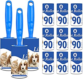 Lint Rollers Pet Hair Roller, Lint Remover 1080 Sheets,Lint Roller Refill for pet Hair Extra Sticky, Clothes and Hair - 12 Pack