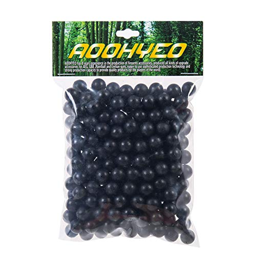 AOOHYEO Paintballs .43Cal Rubber Ball - Reusable 0.43 Caliberl Riot Solid Soft Rubber Paint Balls Non-Lethal Indoor Training Outdoor Combat Shooting Recyclable Paint Balling Guns Ammo