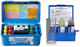 Taylor K2005 Pool Hardness pH DP Test Kit & K-1766 Salt Water Drop Test Kit