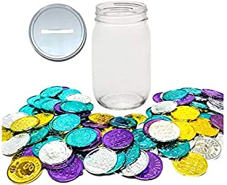 Glass Mason Jar Piggy Bank with Regular Mouth Slotted Lid and 16 Oz Mason Jar - Piggy Bank Includes