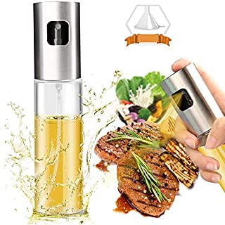 Olive Oil Sprayer Dispenser for Cooking, Food-Grade Glass Oil Spray Bottle Oil Dispenser,Olive Oil Sprayer for BBQ/Making Salad/Baking/Frying Kitchen