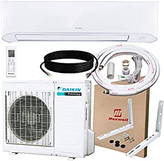 DAIKIN 9,000 BTU 17 SEER Wall-Mounted Ductless Mini-Split A/C Heat Pump System w/Maxwell 15-ft Installation Kit and Wall Mounting Bracket 220V