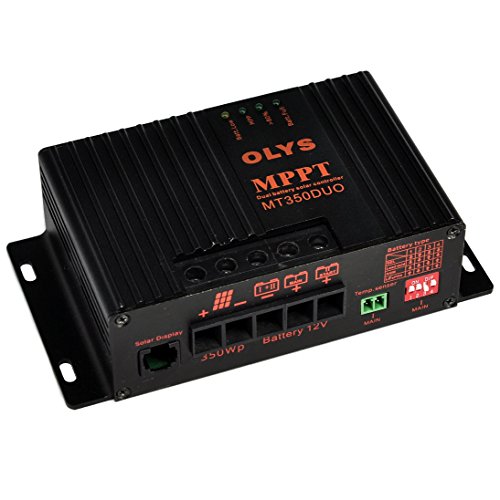 RV Solar Charge Controller MPPT 10A Max 12 amp Dual Battery Charger Regulator for Solar Camper Van Trailer Caravan Golf Carts