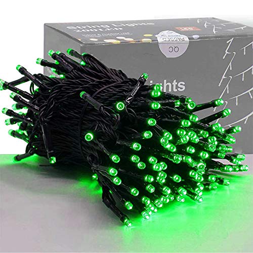 HOME LIGHTING 200 LED 66FT Christmas String Lights, St Patricks Day Fairy Lights with 8 Lighting Modes, String Mini Lights Plug in for Indoor Outdoor Tree Garden Wedding Party Decoration, Green