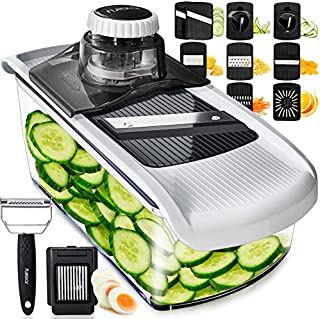 Mandoline Slicer Vegetable Slicer and Vegetable Grater - Potato Slicer Food Slicer Veggie Slicers Mandoline Slicer Cutter Grater - Veggie Slicer Onion Slicer Fruit Slicers for Fruits and Vegetables