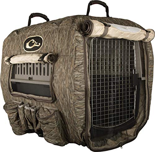 Drake Waterfowl Deluxe Adjustable Kennel Cover Mossy Oak Bottomland One Size Fits Most