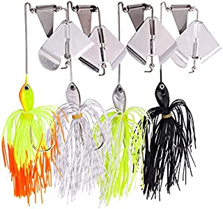 Sougayilang Fishing Lures Buzzbait Spinnerbait Topwater Lure for Bass Pike Fishing