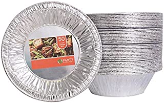 Party Bargains Aluminum Foil Tart / Pie Pans | Perfect for Homemade Cakes & Pies - 5.5 Inch | Pack of 50