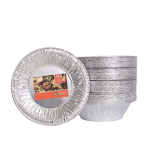 Party Bargains Aluminum Foil Tart / Pie Pans | Perfect for Homemade Cakes & Pies - 5.5 Inch | Pack of 50