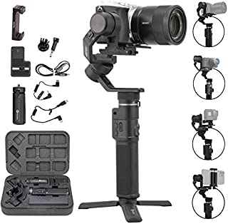 FeiyuTech G6 Max 3-Axis Handheld Gimbal Stabilizer (G6 Plus Upgrade Ver) for Mirrorless Camera Like Sony a7 w/Short Lens,Action Camera Gopro,Smart Phone iPhone 11 Pro Max 8,1.2Kg Payload,Splash Proof