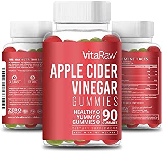 Organic Apple Cider Vinegar Gummies - with Mother, Raw, Gluten Free ACV - Great Alternative for Apple Cider Vinegar Capsules, Pills, Tablets & Diet Pills - Helps with Immune Support