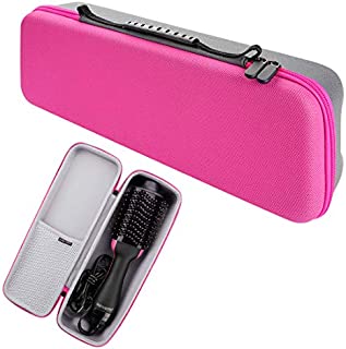 Hard Travel Case for Revlon Hair Dryer Brush, Hot Tools One-Step Hair Dryer and Volumizer Styler, Hot Air Brush Carrying Case Box (Rose Red)