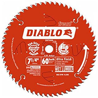 Freud D0760X Diablo Ultra Finish Saw Blade ATB 7-1/4-Inch by 60t 5/8-Inch Arbor